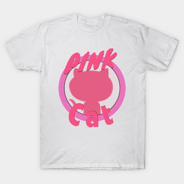 Pink cat T-Shirt by Malgave store